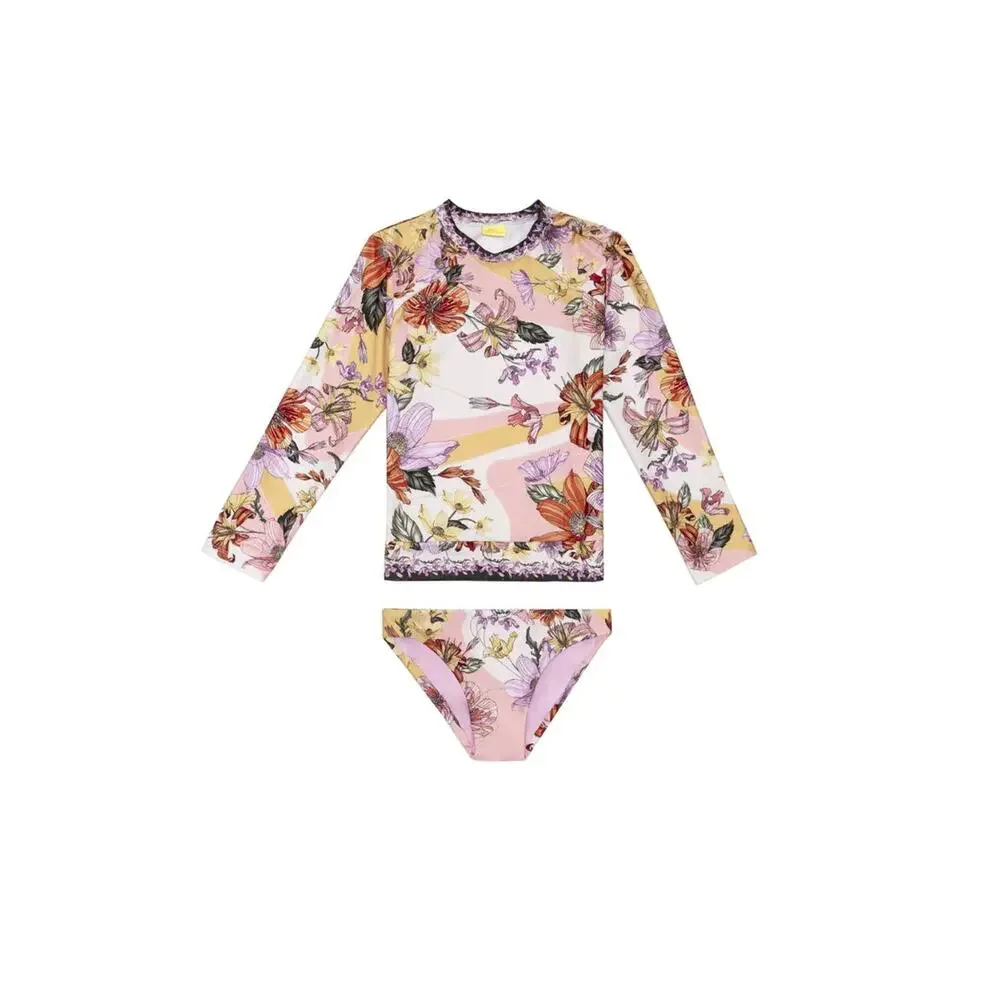 Agua Bendita Lackie Vitreo Kids Rashguard Set NWT SIZE 2 6